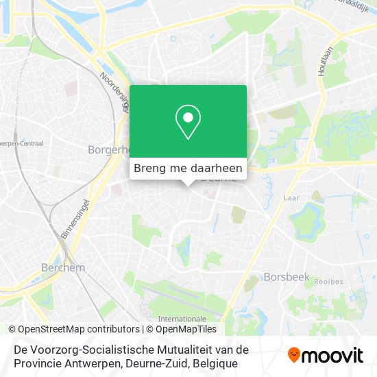 De Voorzorg-Socialistische Mutualiteit van de Provincie Antwerpen, Deurne-Zuid kaart