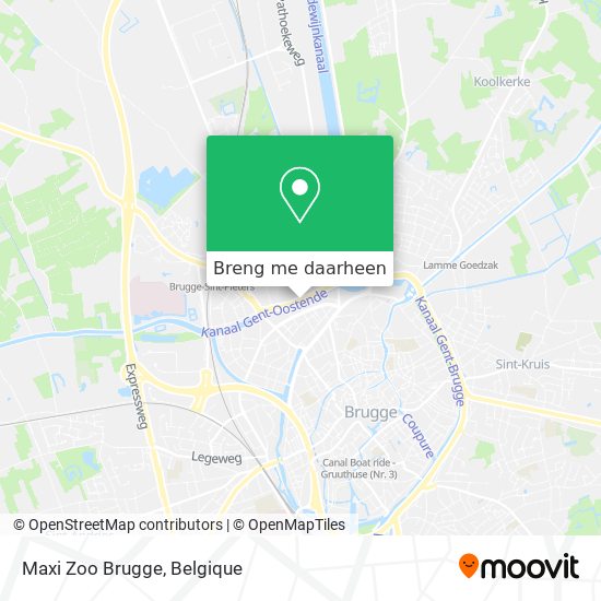 Maxi Zoo Brugge kaart
