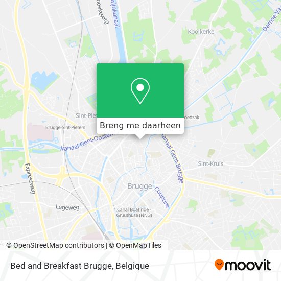 Bed and Breakfast Brugge kaart