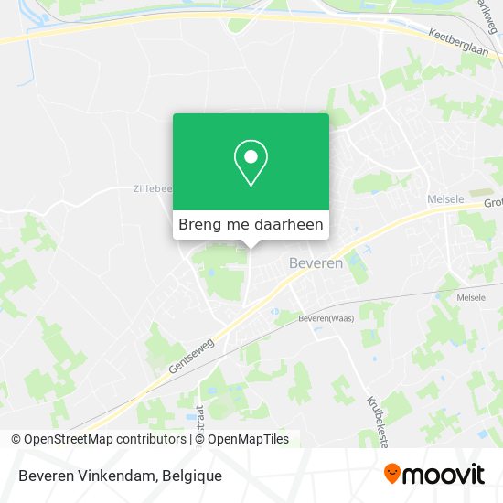 Beveren Vinkendam kaart