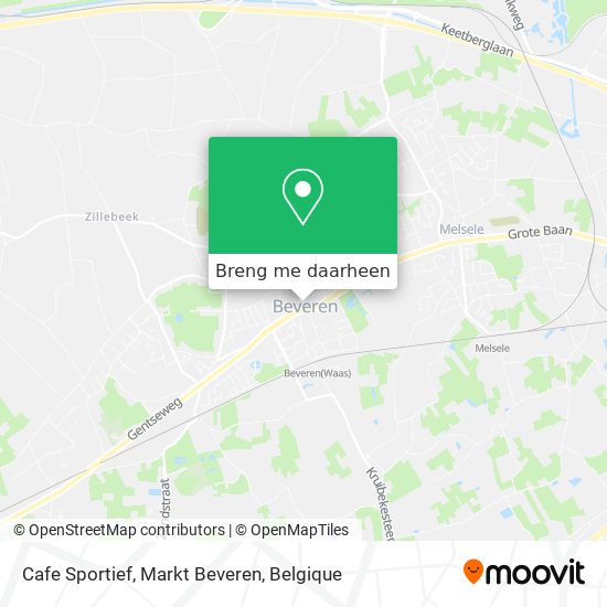 Cafe Sportief, Markt Beveren kaart