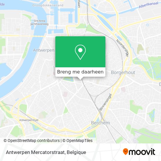 Antwerpen Mercatorstraat kaart