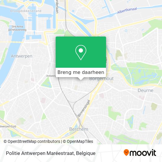 Politie Antwerpen Maréestraat kaart