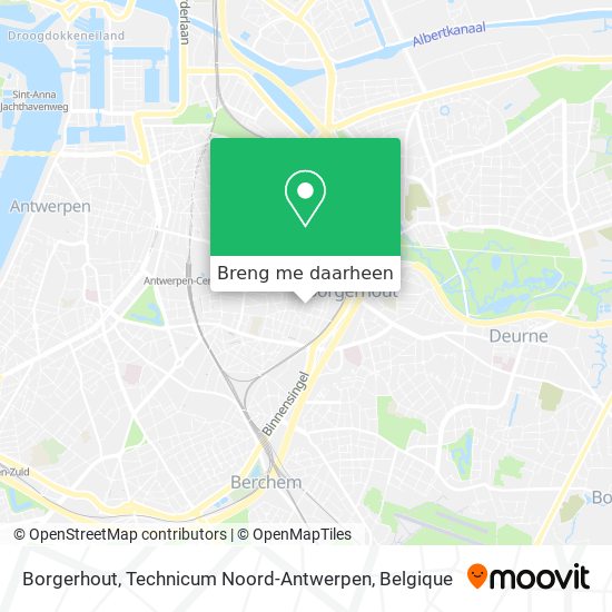 Borgerhout, Technicum Noord-Antwerpen kaart