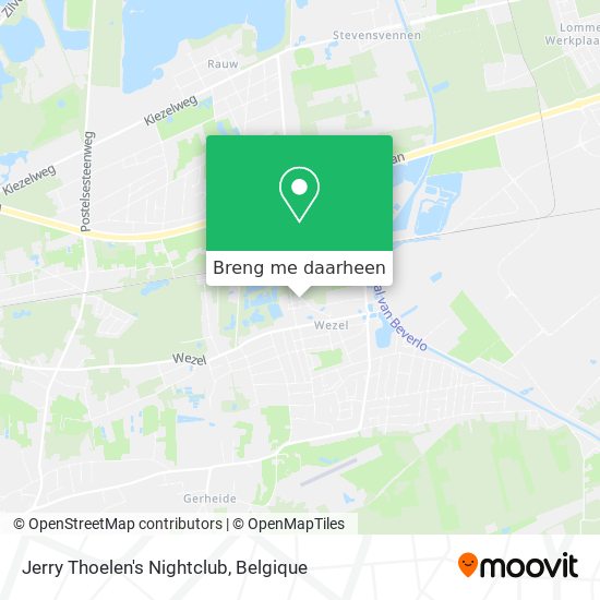 Jerry Thoelen's Nightclub kaart