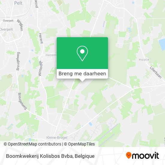 Boomkwekerij Kolisbos Bvba kaart