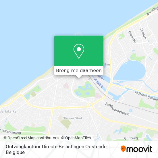 Ontvangkantoor Directe Belastingen Oostende kaart