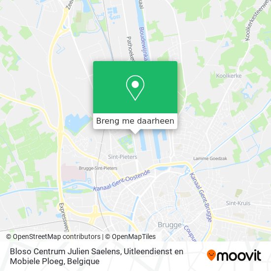 Bloso Centrum Julien Saelens, Uitleendienst en Mobiele Ploeg kaart