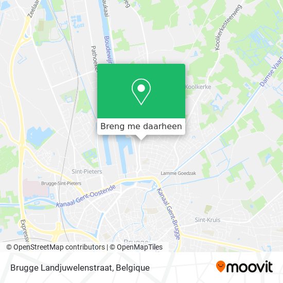 Brugge Landjuwelenstraat kaart
