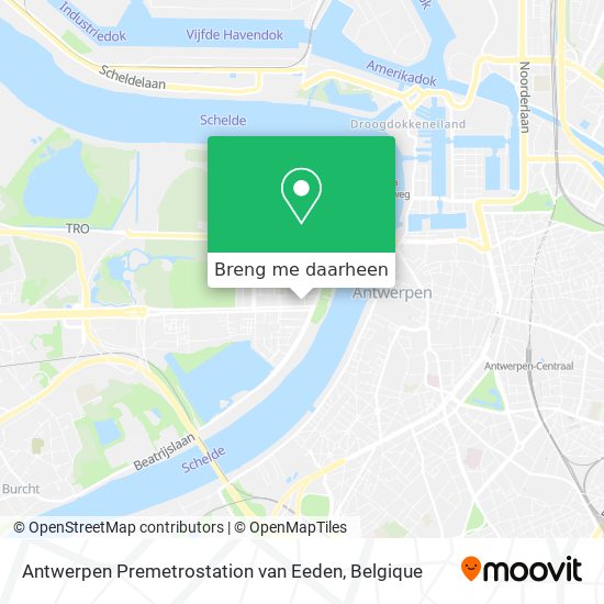 Antwerpen Premetrostation van Eeden kaart