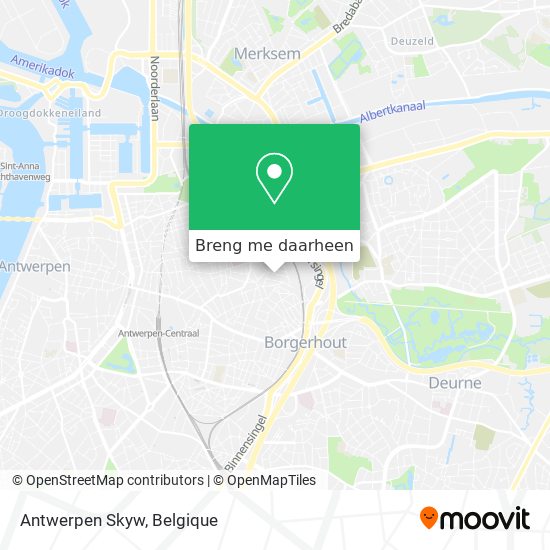 Antwerpen Skyw kaart