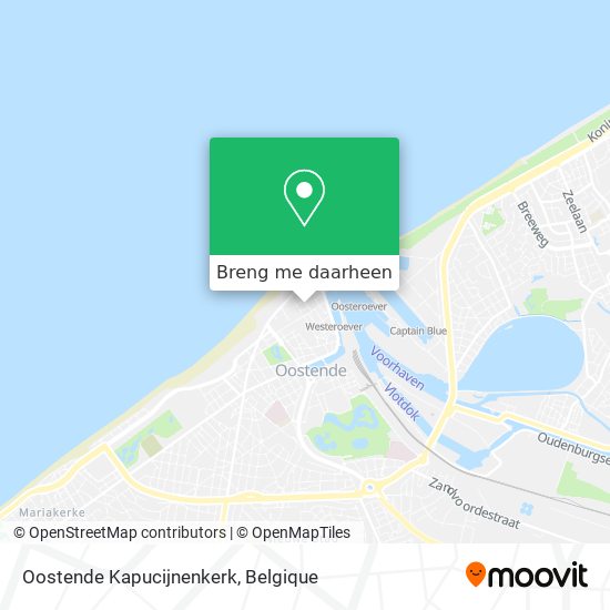 Oostende Kapucijnenkerk kaart