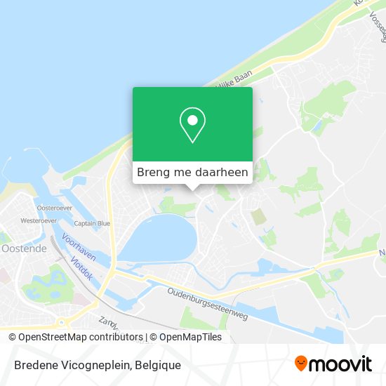 Bredene Vicogneplein kaart