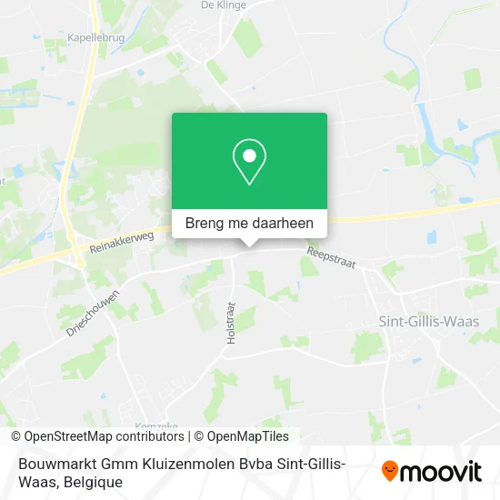 Bouwmarkt Gmm Kluizenmolen Bvba Sint-Gillis-Waas kaart