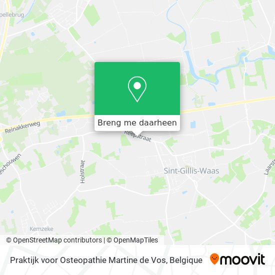 Praktijk voor Osteopathie Martine de Vos kaart