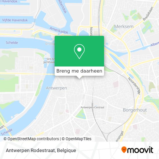 Antwerpen Rodestraat kaart