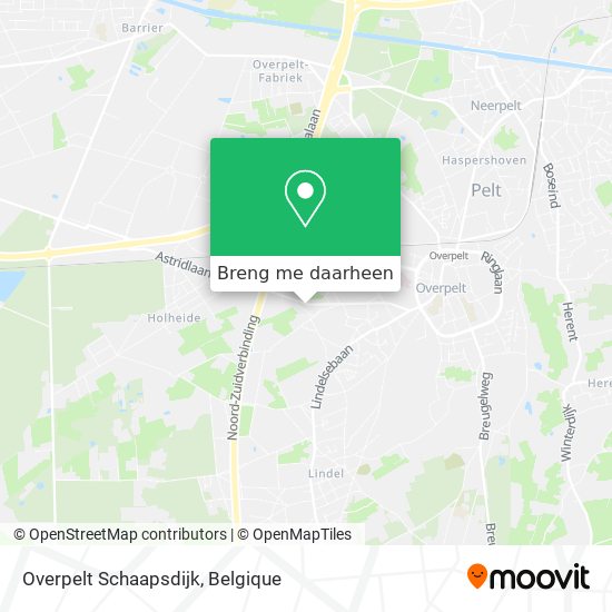 Overpelt Schaapsdijk kaart