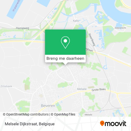 Melsele Dijkstraat kaart