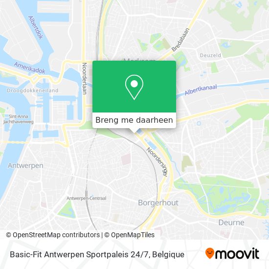 Basic-Fit Antwerpen Sportpaleis 24 / 7 kaart