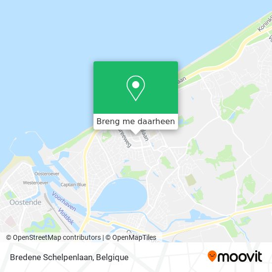 Bredene Schelpenlaan kaart