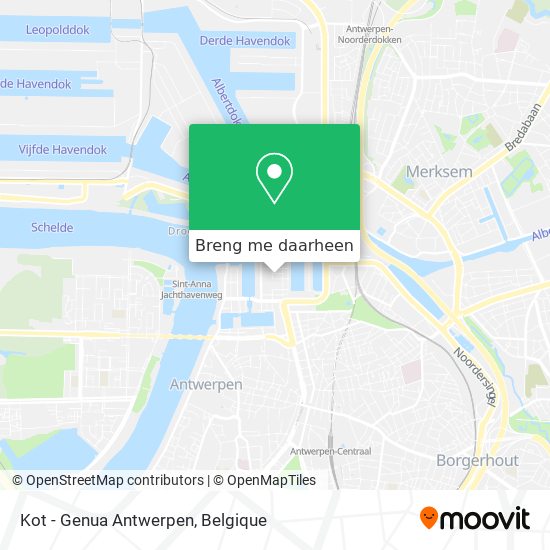 Kot - Genua Antwerpen kaart