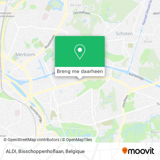 ALDI, Bisschoppenhoflaan kaart