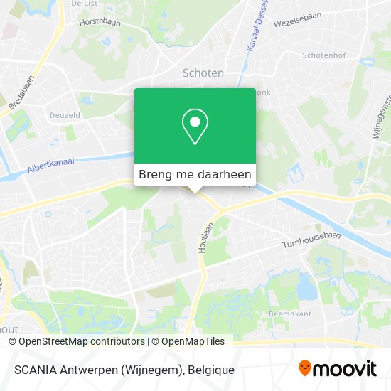 SCANIA Antwerpen (Wijnegem) kaart