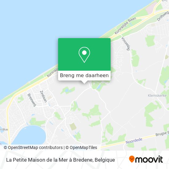 La Petite Maison de la Mer à Bredene kaart