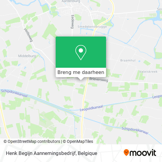 Henk Begijn Aannemingsbedrijf kaart