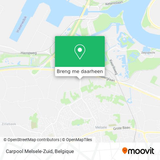 Carpool Melsele-Zuid kaart