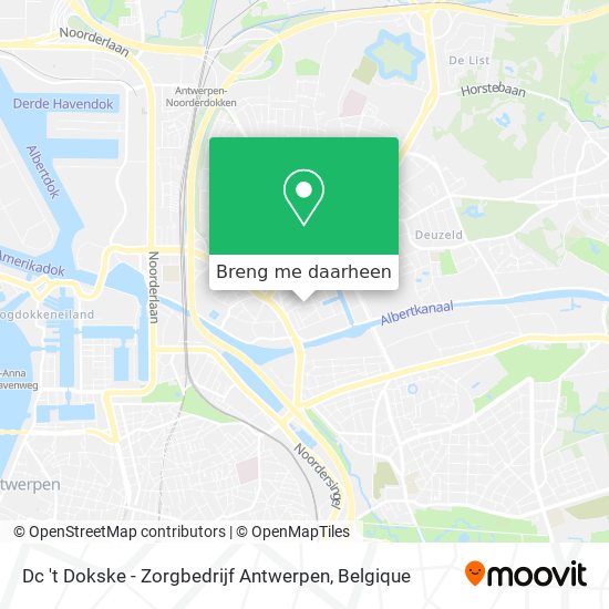 Dc 't Dokske - Zorgbedrijf Antwerpen kaart