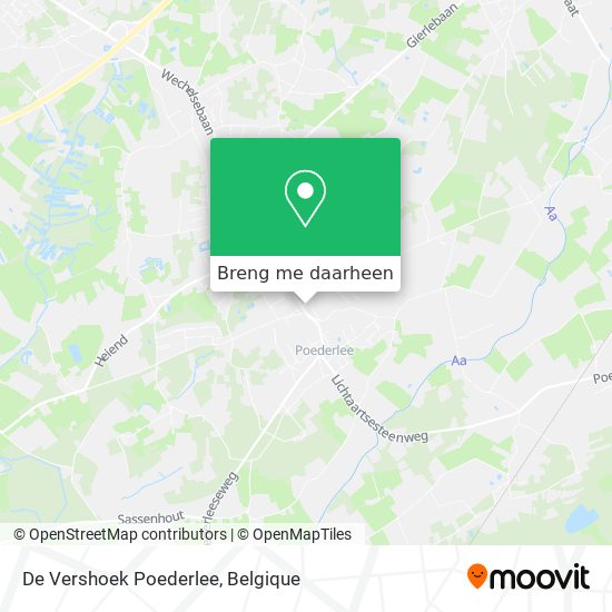 De Vershoek Poederlee kaart