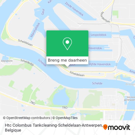 Htc Colombus Tankcleaning-Scheldelaan-Antwerpen kaart