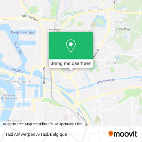 Taxi Antwerpen A-Taxi kaart