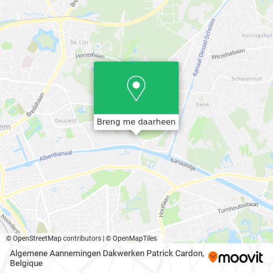Algemene Aannemingen Dakwerken Patrick Cardon kaart