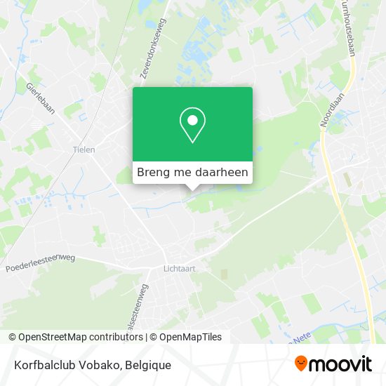 Korfbalclub Vobako kaart
