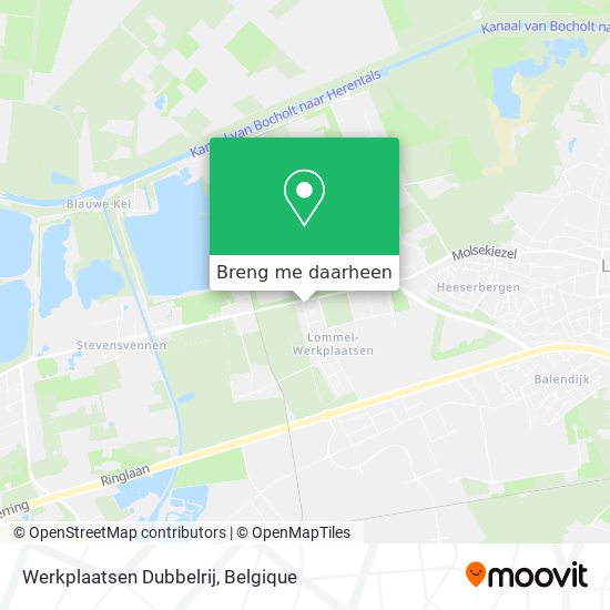 Werkplaatsen Dubbelrij kaart