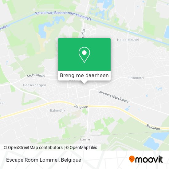 Escape Room Lommel kaart