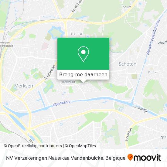 NV Verzekeringen Nausikaa Vandenbulcke kaart