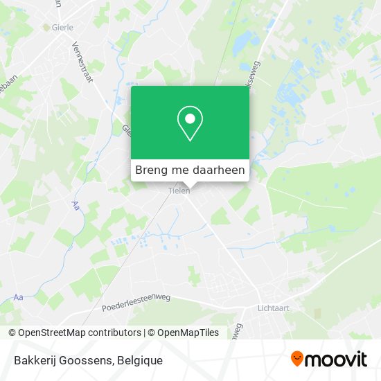 Bakkerij Goossens kaart