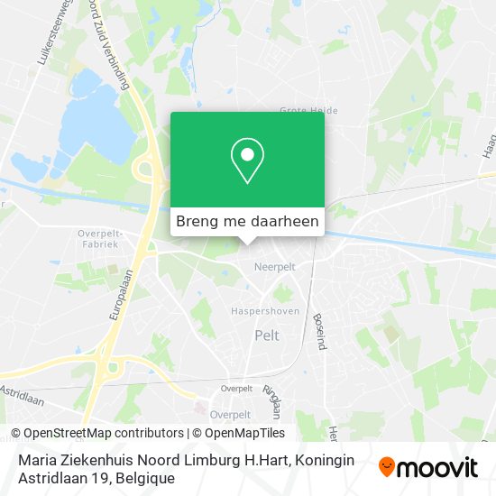 Maria Ziekenhuis Noord Limburg H.Hart, Koningin Astridlaan 19 kaart