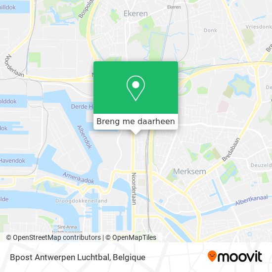 Bpost Antwerpen Luchtbal kaart