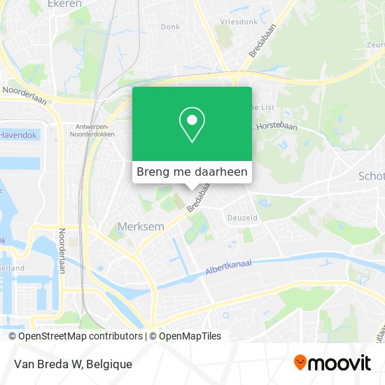 Van Breda W kaart