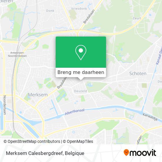 Merksem Calesbergdreef kaart