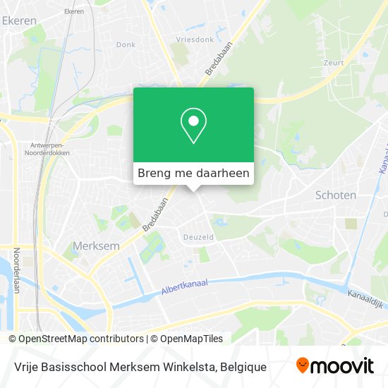 Vrije Basisschool Merksem Winkelsta kaart