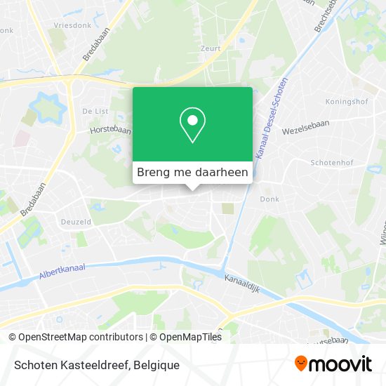 Schoten Kasteeldreef kaart