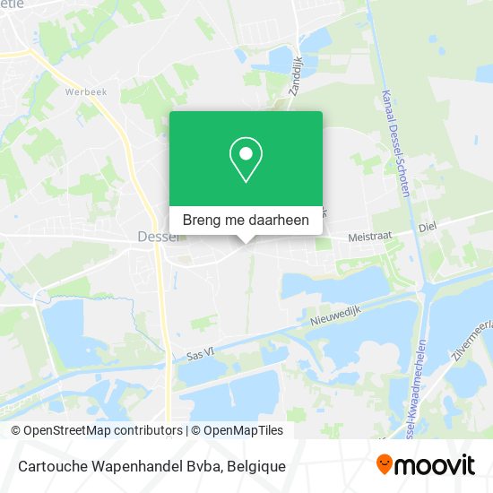 Cartouche Wapenhandel Bvba kaart