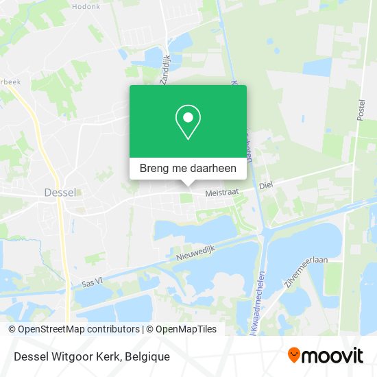Dessel Witgoor Kerk kaart