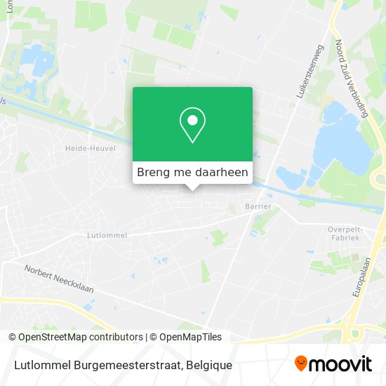 Lutlommel Burgemeesterstraat kaart