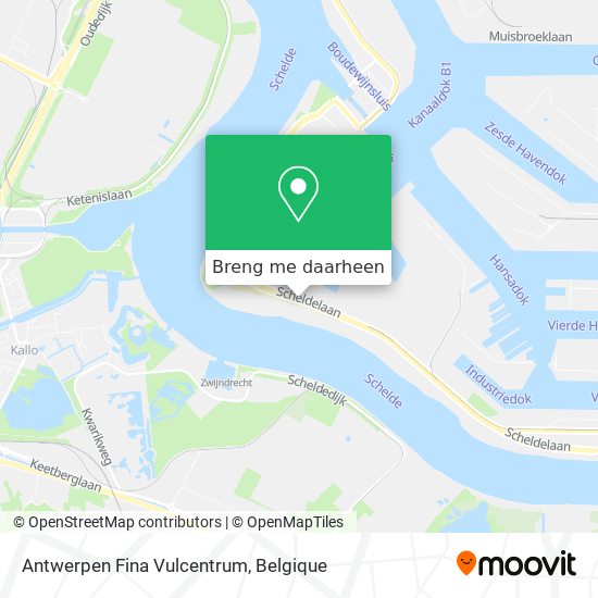 Antwerpen Fina Vulcentrum kaart
